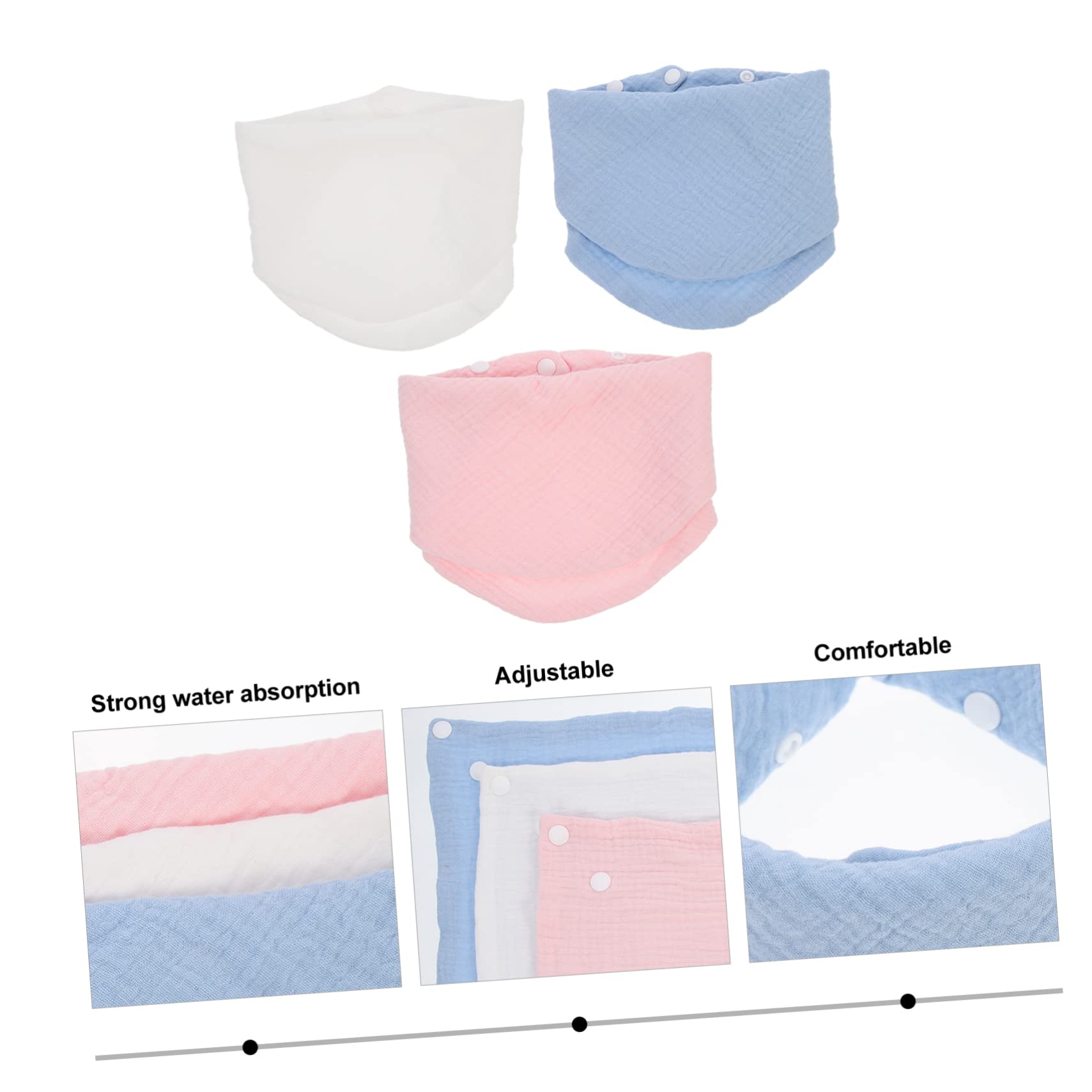 Abaodam 9pezzi Bavaglini Assorbente Bandana Per Per Facili Indossare Proteggono Rigurgiti e Sbavamento