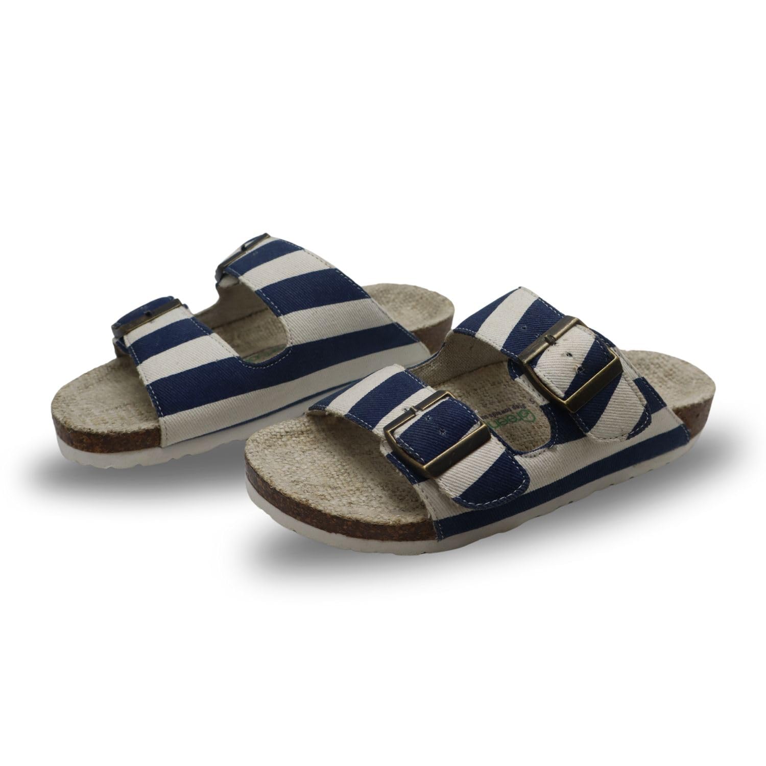 Women's Double Strap Cork Footbed Sandals | Adjustable Buckle Slides, Open Toe Comfort Slippers, Slip-On Summer Pair | Indoor/Outdoor Casual Walking Footwear | Hempy Chic - 2 to 8 UK-image-40