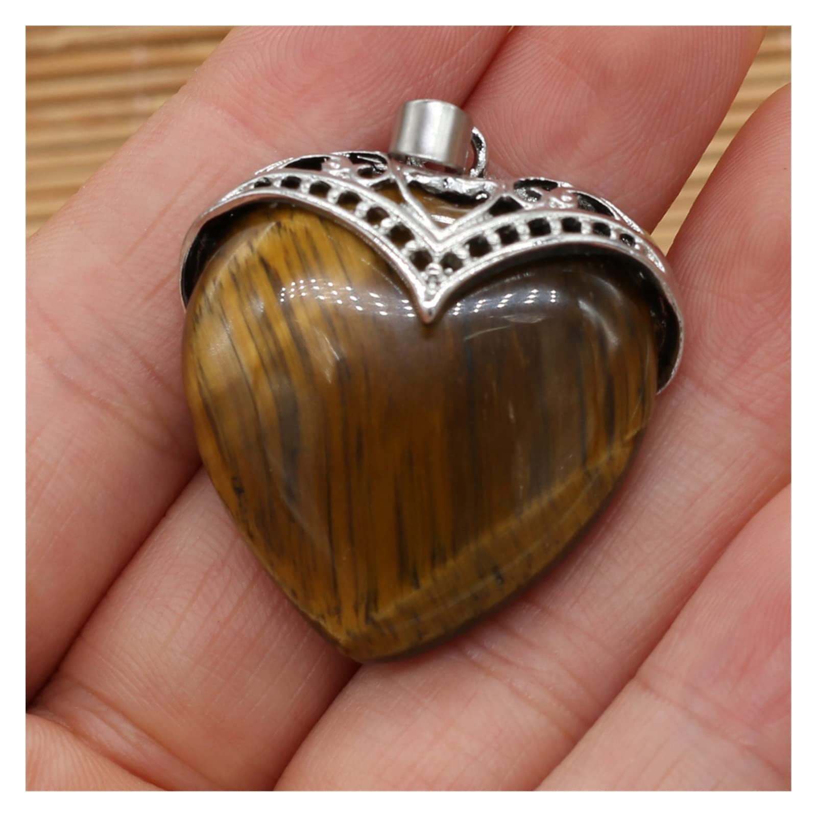 Pietra Naturale Intagliata A Cuore - Gioielli - Ciondoli - Di Negoz... | Su - Foto 9