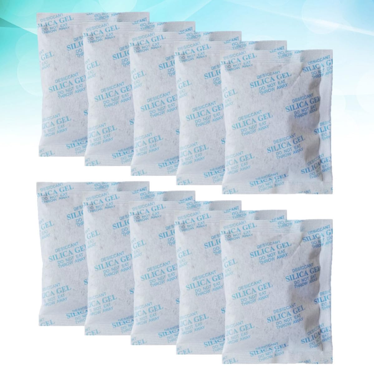 100 Bustine Gel di Silice da 10g Confezione Non Tessuto, Essiccante per Armadi e Abiti Funzione Antiruggine e Riduzione della Condensa