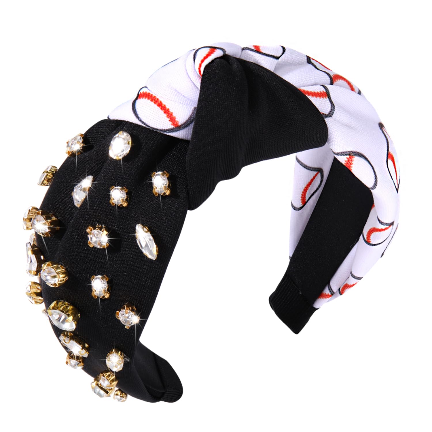 Women Football Headbands Set Cotton Rhinestone Game Day Spirit Accessories Amazon.com : Game Day Headbands, Football Baseball Headband  main image 4