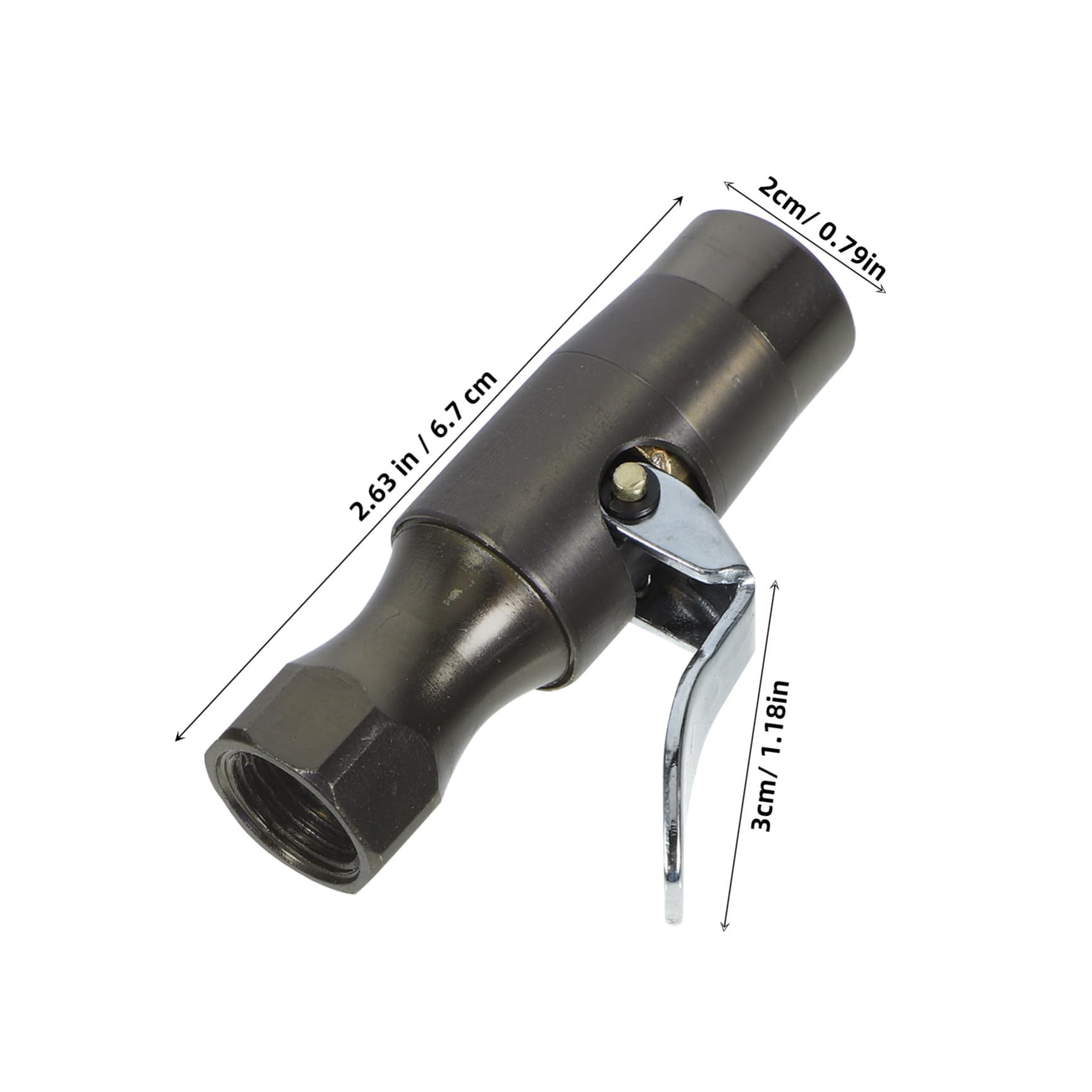 BELLIFFY Sturdy Material Air Chuck Locking Air Pump Adapter Quick Connect Chuck for Tire Inflator 12.5mm Threaded Versatile for Emergency Use