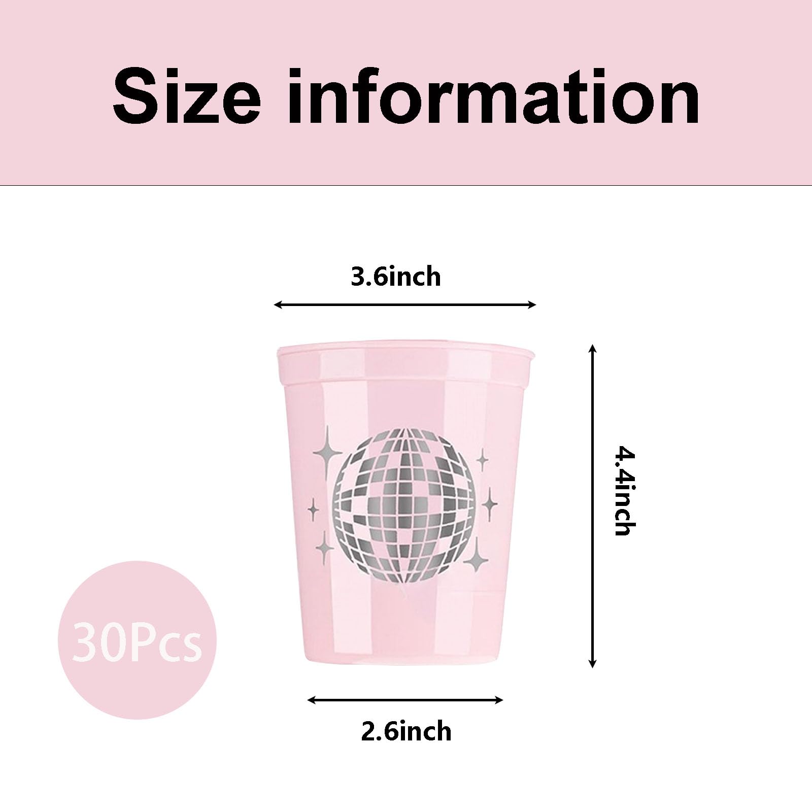 Sidkuct 30 PCS Disco Ball Cups, Disposable Disco Cowgirl Plastic Cup, 16 oz Drinking Cups for Bachelorette Birthday Wedding 70s 80s 90s Bachelorette Party Decorations