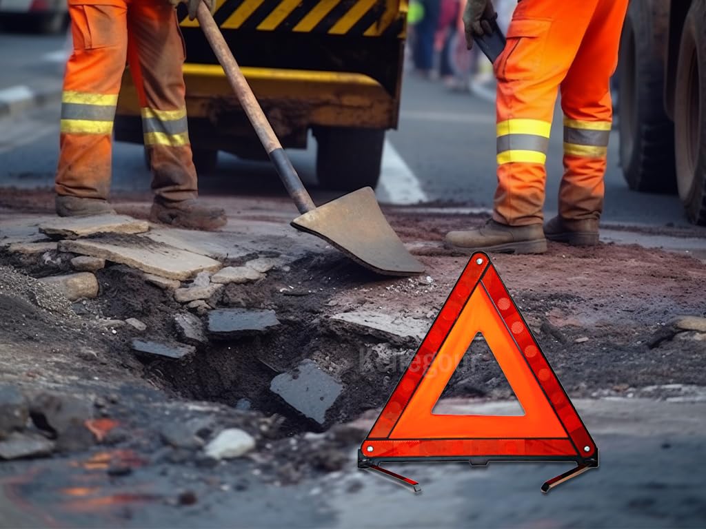 Triangolo D'avvertimento,Triangolo Emergenza,Triangolo Auto Pieghevole,Triangoli di Segnalazione,Triangolo Sicurezza Emergenza,per la Costruzione di Strade e Incidenti di Sicurezza