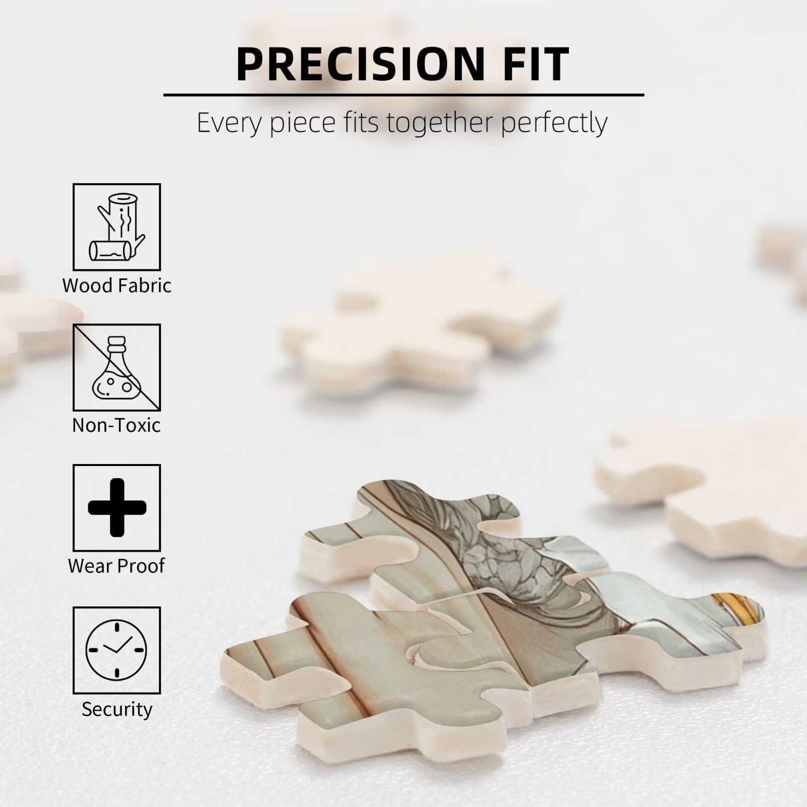 Femme Puzzle Fleur 3000 Pièces Adultes, DIY Puzzles Classiques Art avec Boîte d'emballage et Photos de Référence, Relaxation/Soulagement du Stress/Jeux Amusants, Creatif Cadeau pour Femme M-1824