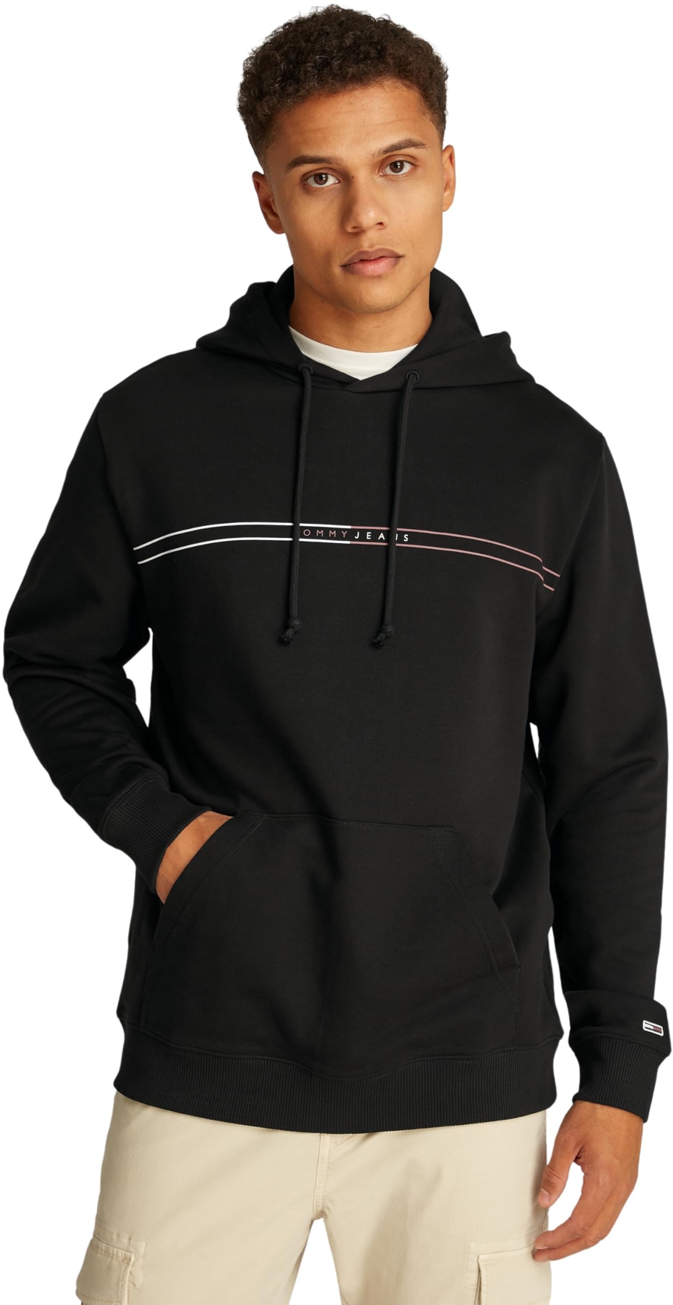 TOMMY JEANS TJM REG ENTRY GRAPHIC HOODIE EXT Pullover Hoodie Men's, Black (Black), XXL