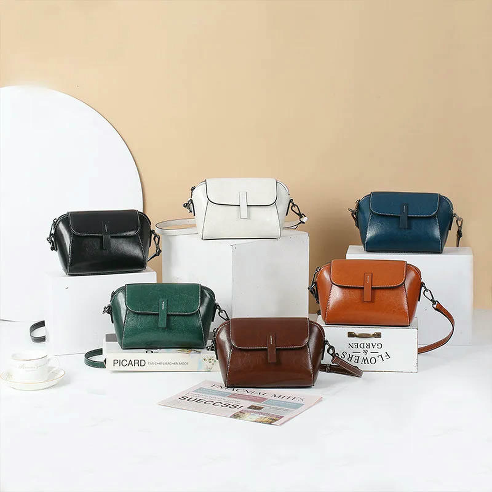 Borsa Donna Crossbody Piccola A Spalla Flap-coffee-20x10x 14 Cm