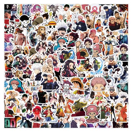 200Pcs Kids Manga Stickers Mixed Pack Cartoon Characters Stickers Movie Decorative Sticker for Kids Teens Adults Waterproof Sticker for Water Bottle Laptop