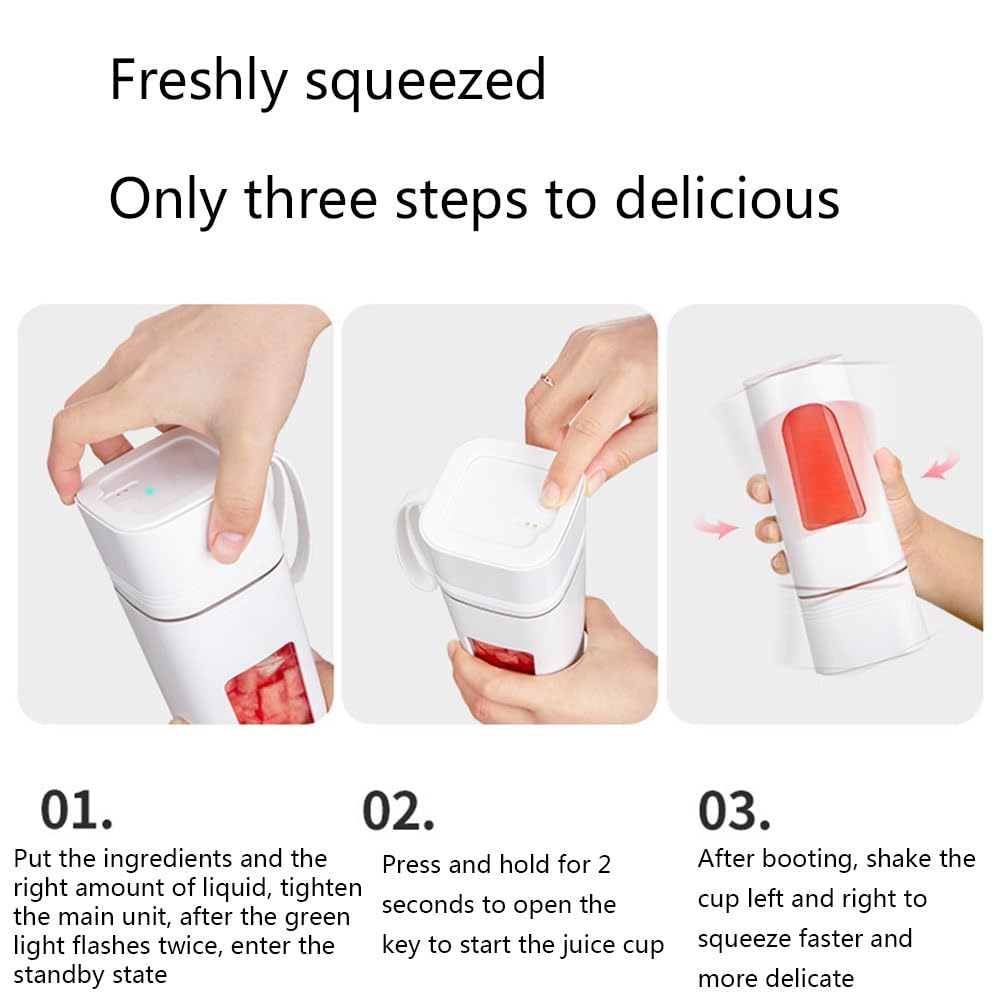 Frullatore Mini Milkshakes Smoothie Shake Mixer Frullatore Per Smoothie Di Frutta Shake Montato Frullatore Smoothie USB Con Bottiglia Tritan Da 350 Ml Per Ghiaccio Tritato, Gaspachos, Composte, Frutta