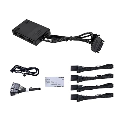 Lian Li UNI Fan SL-Infinity Fan Hub Controller – 4-Pin PWM & 5V 3-Pin ARGB Control Box, Compatible with SL-INF 120/140 Series, Supports Up to 16 UNI Fan SL-Infinity (Non-Wireless) Fans
