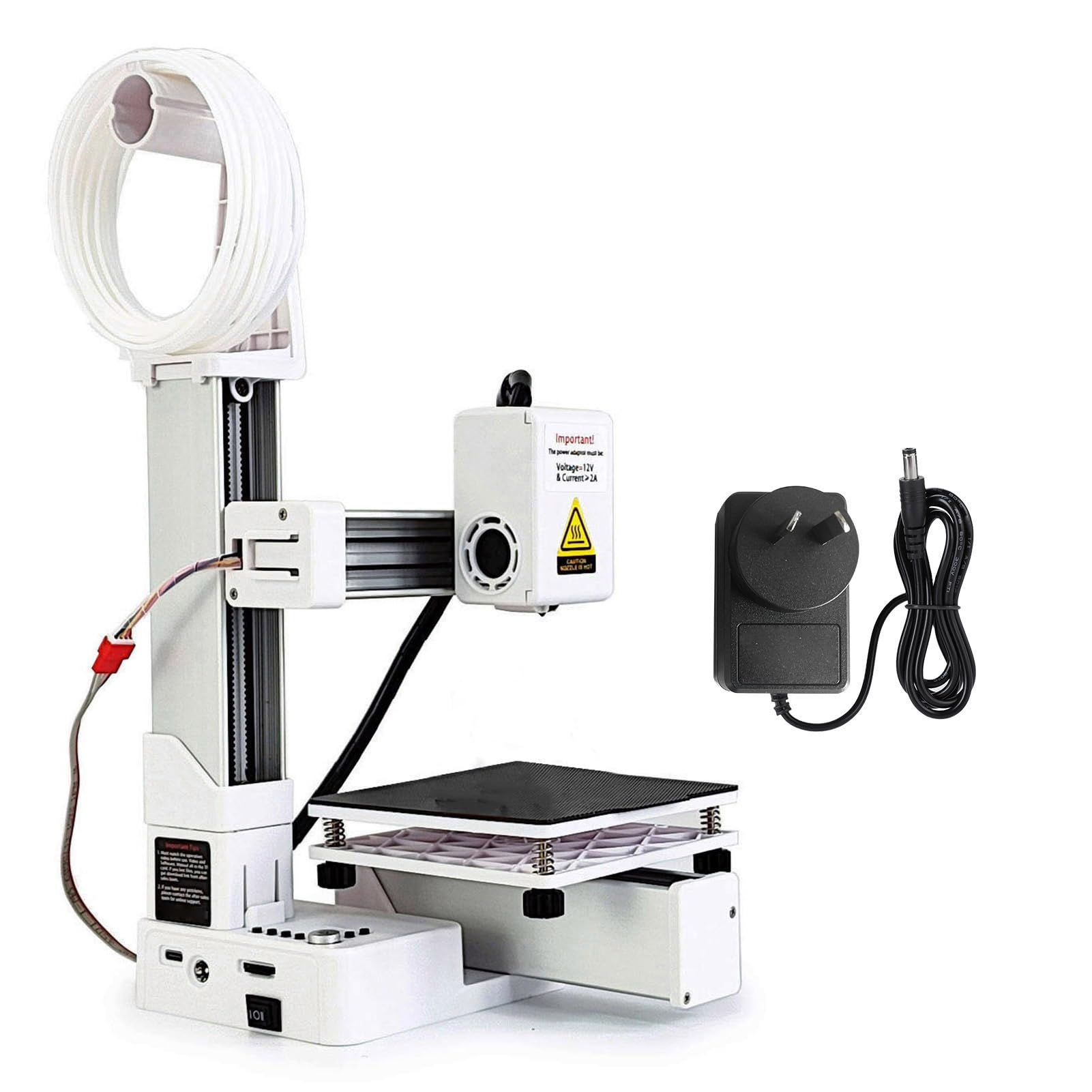 Fyearfly Stampante 3D compatta FDM-100 per l'istruzione, un dispositivo di stampa intuitivo con riscaldamento rapido e precisione di 0,05 mm, supporta PLA/TPU, compatibile con Windows e Mac OS.