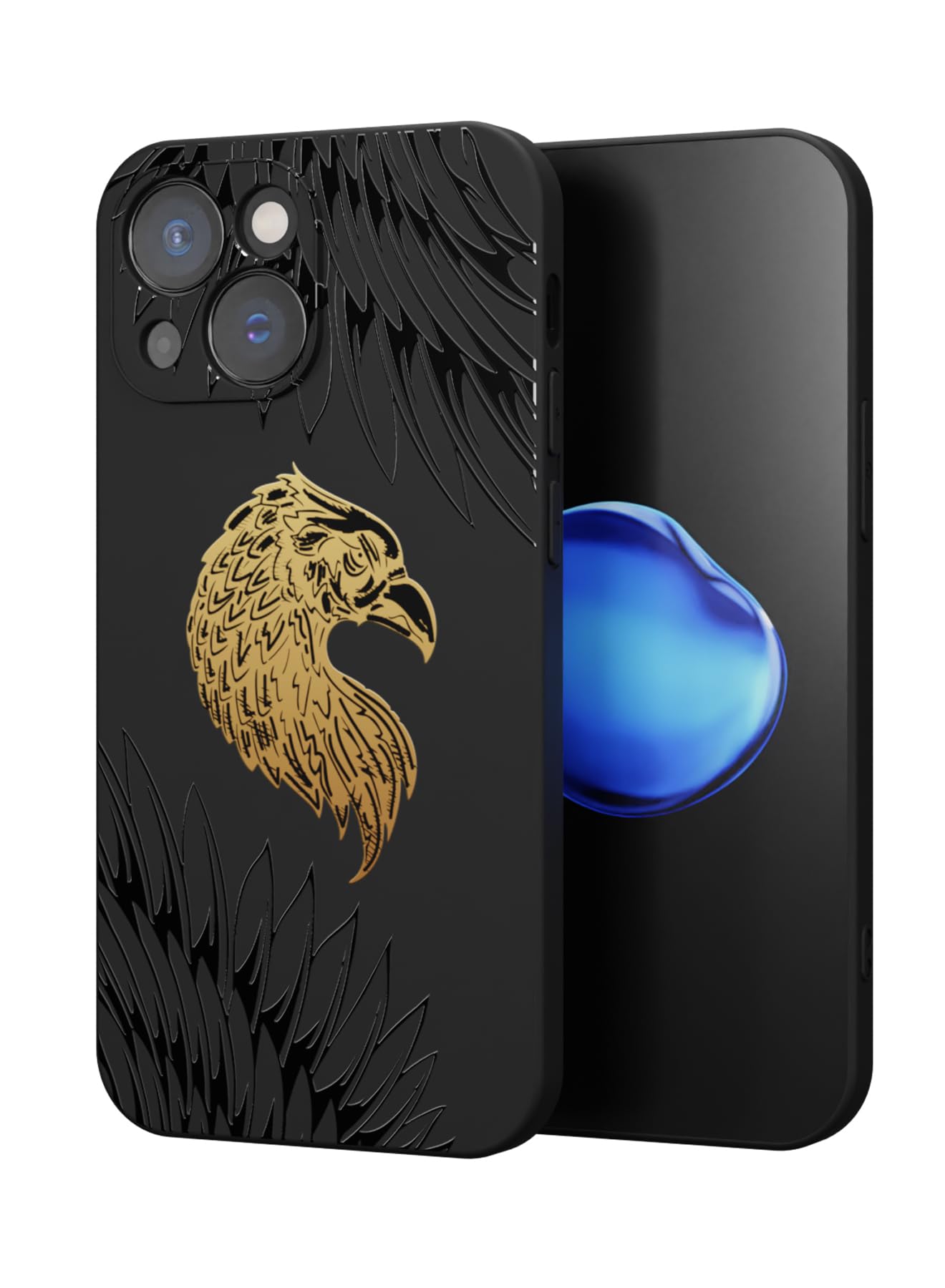 MOBILIUS for iPhone 15 Case, Shockproof Protective Phone Case Cover for iPhone 15, with Desert Eagle Pattern