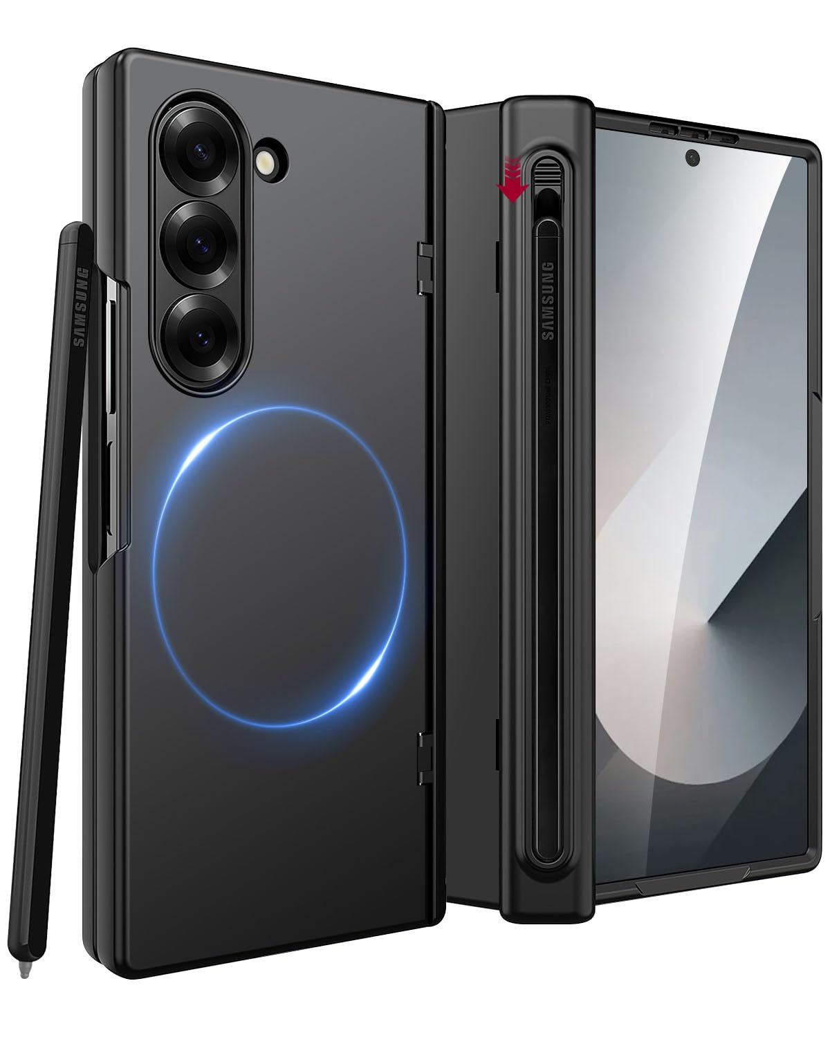 [国内版]galaxy z fold 6 256GB ブラック　ケース付き Amazon.co.jp: Miimall 対応 Galaxy Z Fold 6 ケース MagSafe Sペン