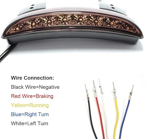 Miniatura 3 de 5 cables de motocicleta Chopped Cafe Racer para placa de matrícula de freno trasero para placa de matrícula de freno luz de parada de