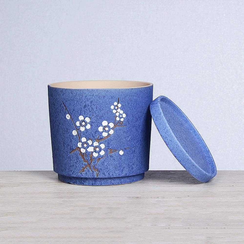 Doniczki ceramiczne, wielokolorowa ceramiczna doniczka na kwiaty, zielona roślina, bardzo duża z tacką, miąższowa ceramiczna doniczka, zielona doniczka na kwiaty, zielona