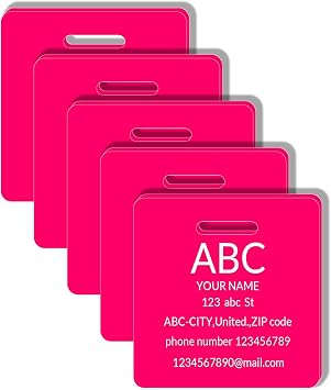 Custom Engraved Personalized Luggage Tags Acrylic Personalized Bag Tags