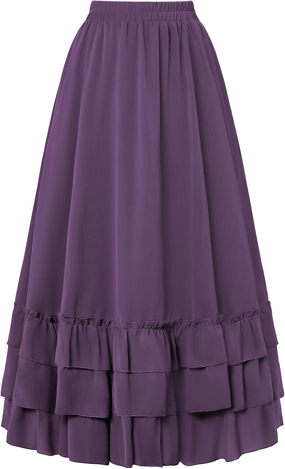 Scarlet Darkness Maxi Skirts for Women Long Renaissance Skirt Flowy Ruffle Tiered Skirt