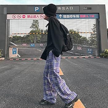 Amazon | [デコラティブ] ワイドパンツ チェック柄 レディース 
