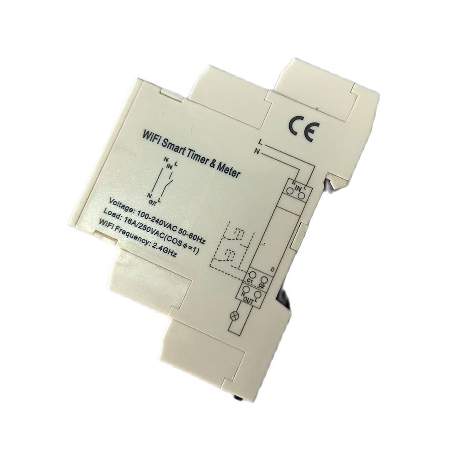 Medidor De Consumo Electrico, Temporizador Inteligente y Amplificador; Medidor de Electricidad Tuya App Temporizador Interruptor ATMS1612, Fácil de Instalar