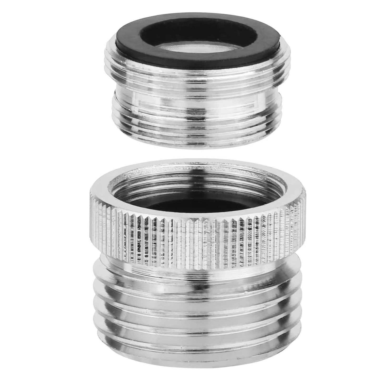 Nucelit Multicolor Leakproof Faucet Hose Attachment 2 Pack Sturdy Copper Chromes Plate Aerator Adapter 3 / 4Inch Thread Daily Casual Use Copper Faucet To Hose Connectors