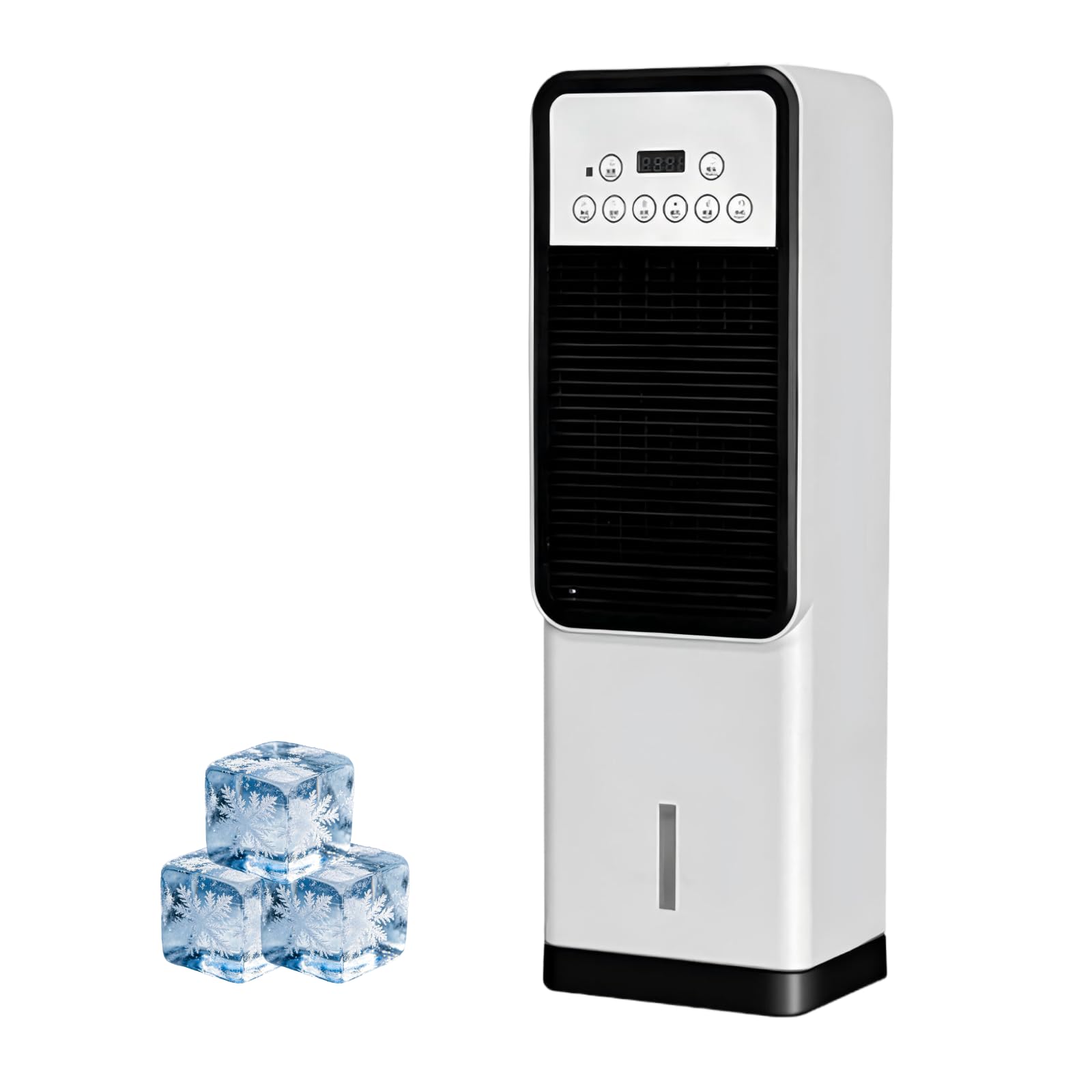 LZQDMFF Portable Air Conditioner, Evaporative Air Cooler Fan with Detachable Water Tank, Evaporative Air Cooler with Remote Control, Silent & Energy-Saving Fan for Home & Office