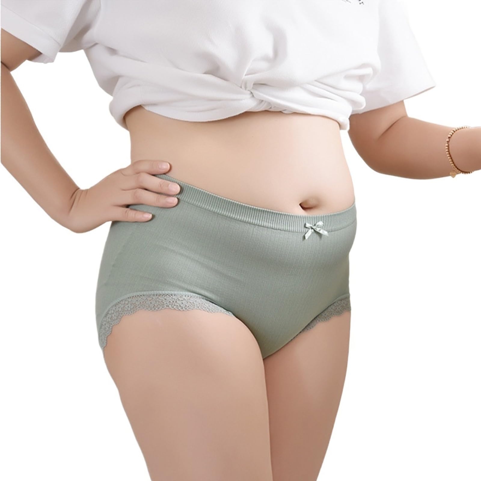 POCHY Confezione da 2/3 Mutandine per Le Donne Taglia Plus Boxer Stretch Intimo Postpartum Maternità Sottopantalone Anti Sfregamento