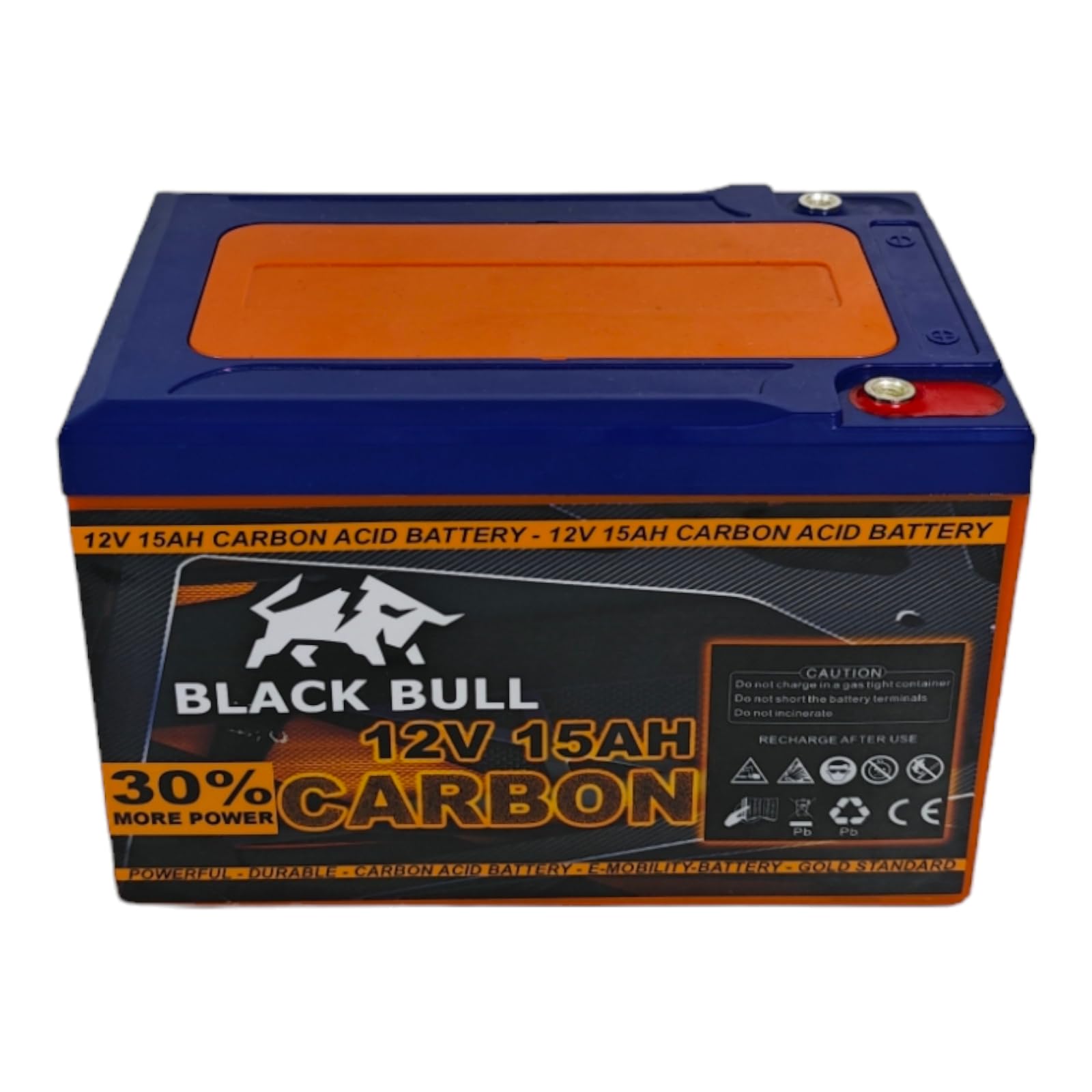 BlackBull BleiGelAkku AKKU 12V 15AH ersetzt 12AH BleiAkku für E-Scooter CARBON TYPE