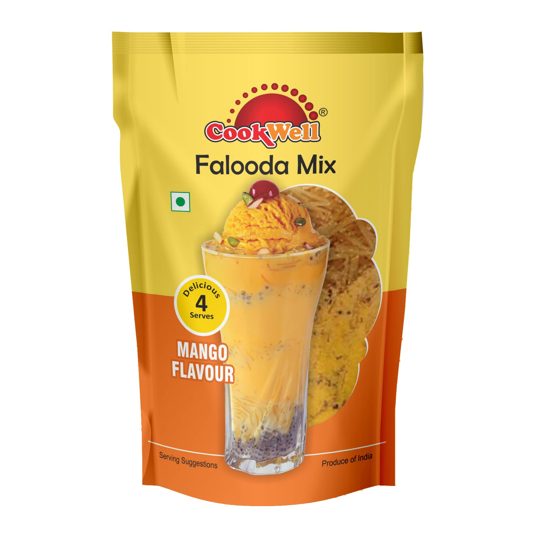Cookwell Combo of Falooda Mix | 100g × 4 Flavours (Rose, Mango, Sitafal, Srawberry) - Tasty & Health 2