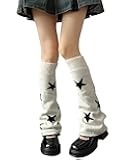 Girls Kawaii Leg Warmers Knitted Flared Leg Sleeves Goth Crochet Baggy Cuff Ankle Heap Socks