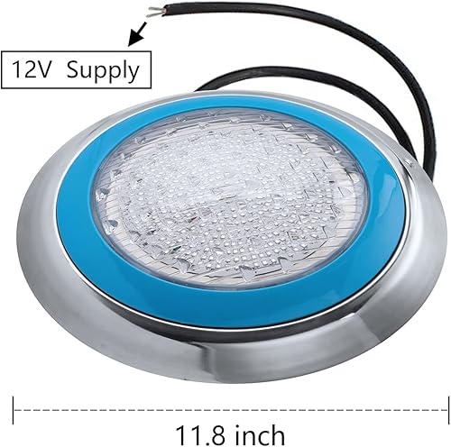 Miniatura 4 de Luxy Float Wall Mounted Pool Light with Remote Control, 12V 45W RGB Color Changing Underwater LED Pool Lights for Inground Pool