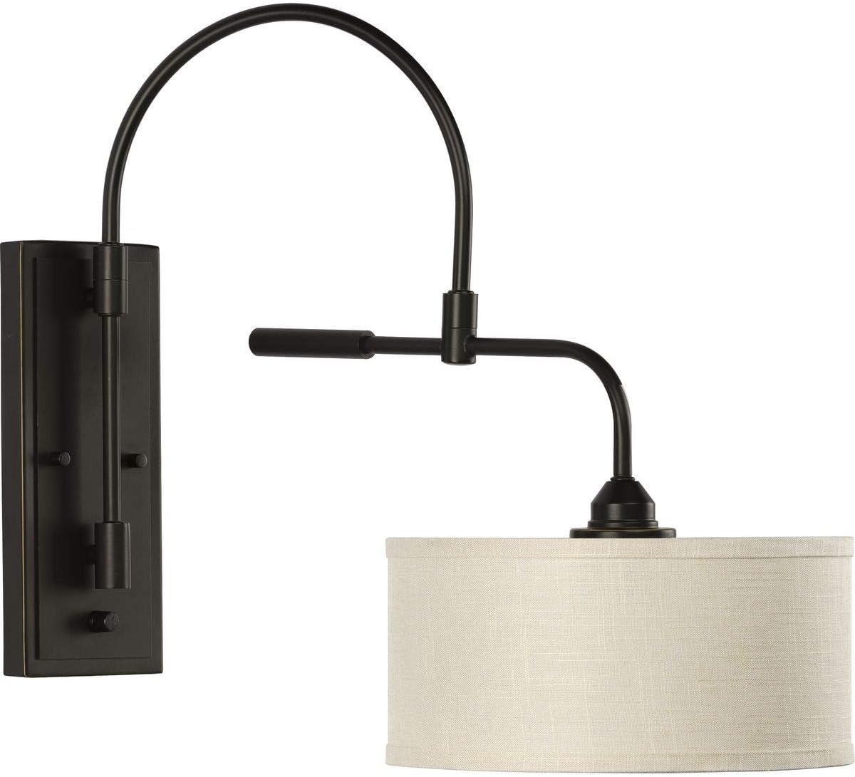 Progress Lighting Kempsey Collection One-Light Swing Arm Wall Bracket,Bronze, 19-3/4" x 12"