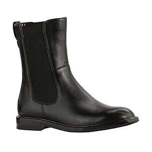 JATAREA Ankle Boots for Women - Stylish Leather with Block Heel Chelsea - Comfortable Easy Wear Womens Bootie