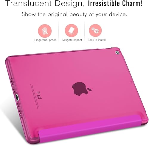 Miniatura 4 de MoKo Case Fit 20182017 iPad 9.7 56 generación, delgada y ligera, con protector trasero translúcido esmerilado para iPad 9.7 20182017, encendido y