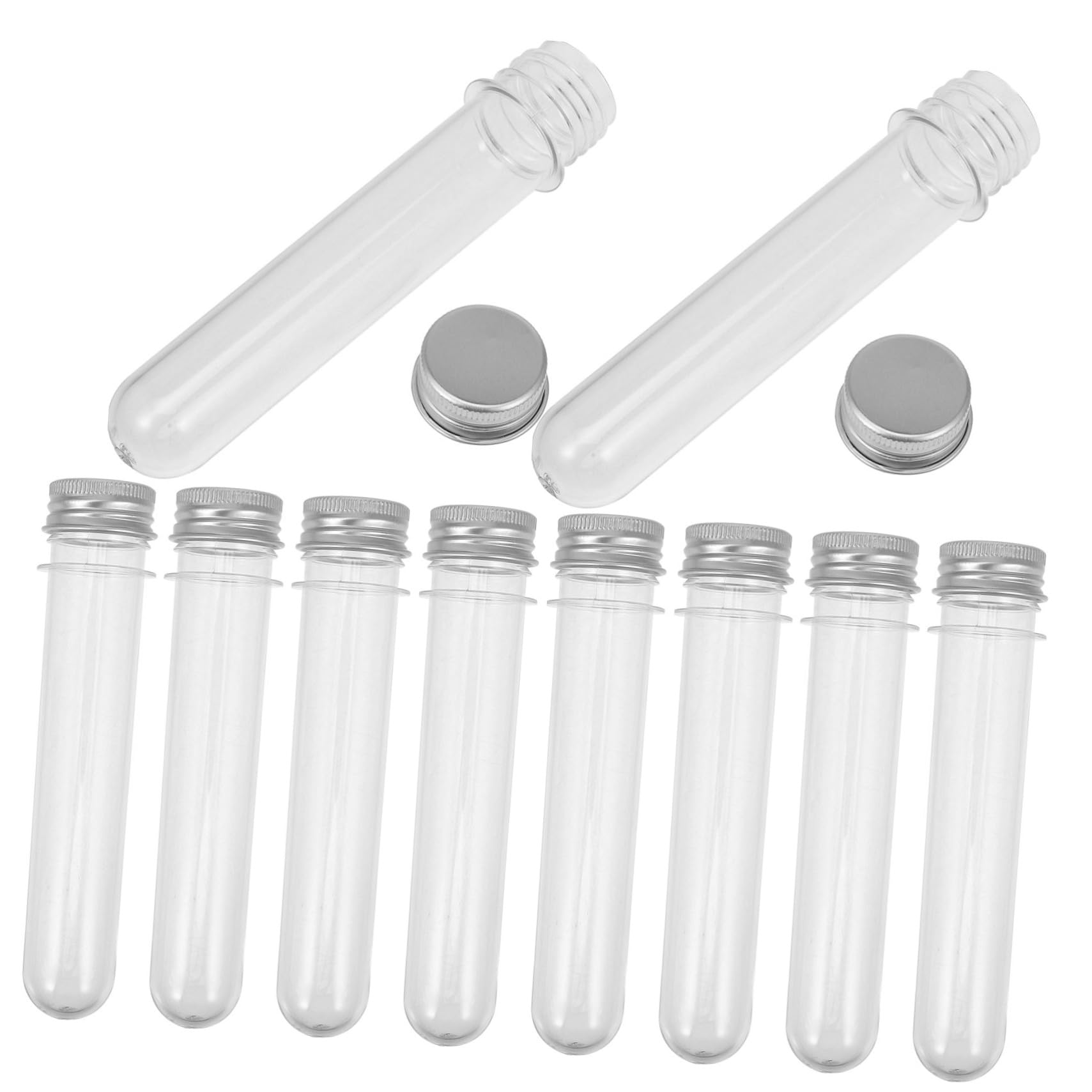 Cabilock 50 Pcs Caja De Dulces De Tubo De Ensayo Tubos De Ensayo Portátiles Convenientes Botellas De Deseos Delicadas Botellas De Deseos Botellas De Deseo De Boda Accesorios De Té Silver Pd