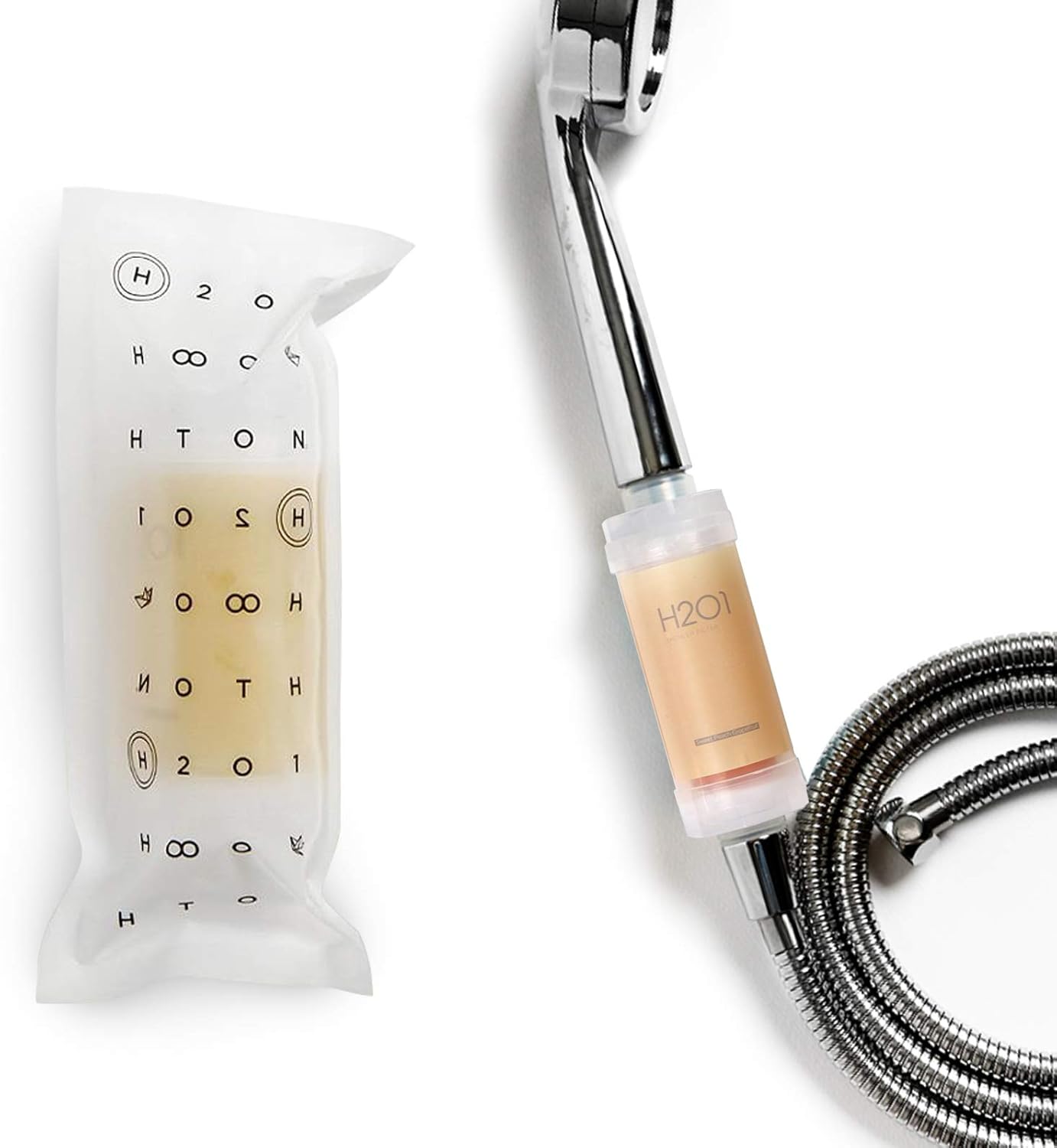 H201 Shower Head Hard Water Filter Vitamin C Eczema Dry