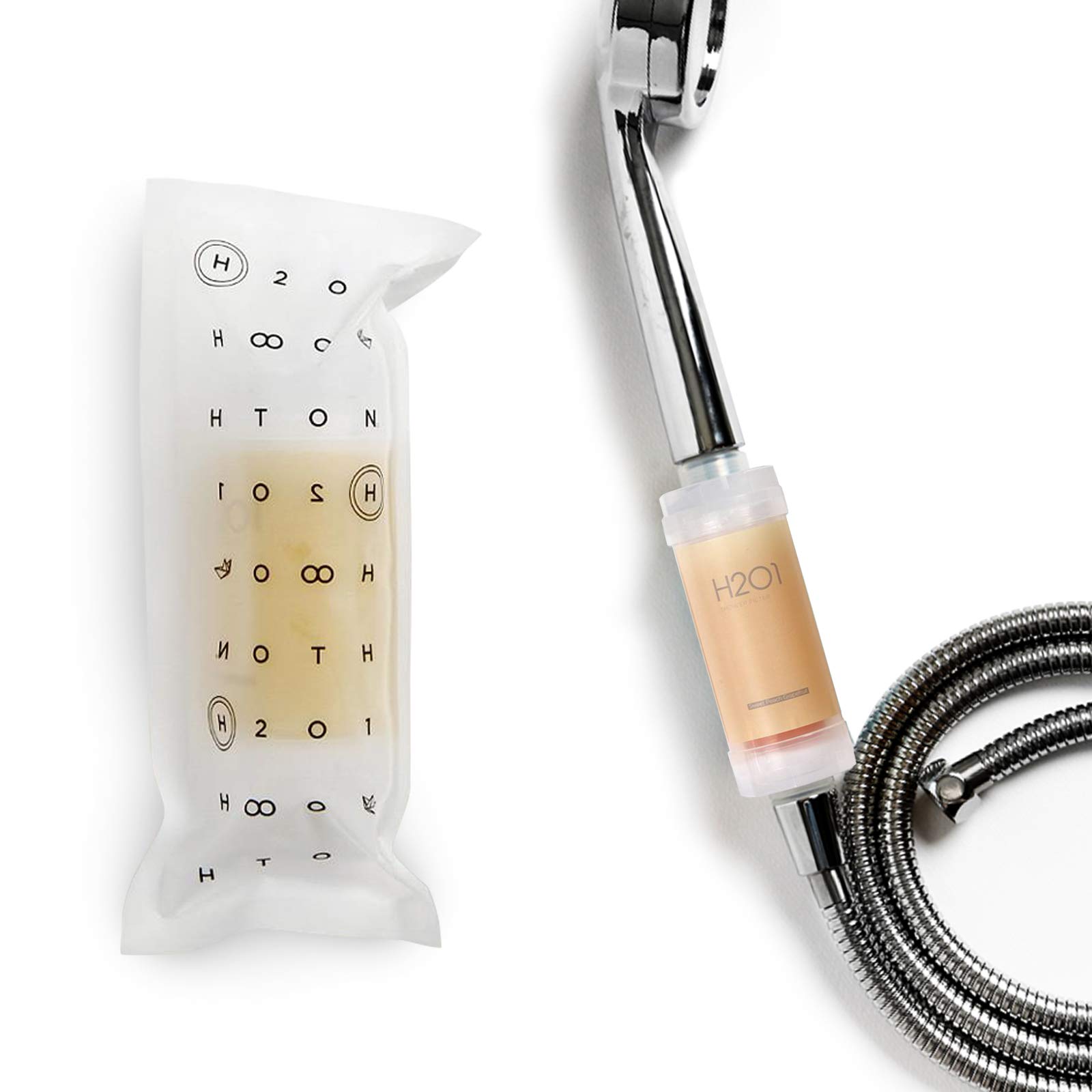 H201 Shower Head Hard Water Filter Vitamin C Eczema Dry Skin Care Aroma Therapy - Sweet Peach Grapefruit