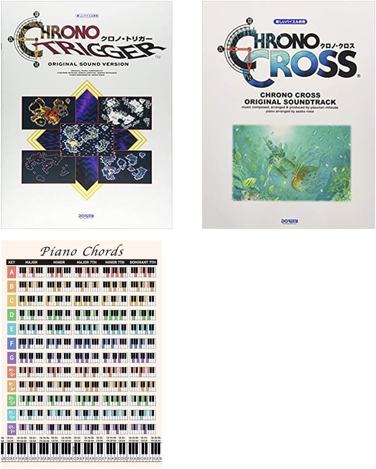 Chrono Trigger and Chrono Cross Soundtrack Piano Sheet Music Collection with Piano Chord