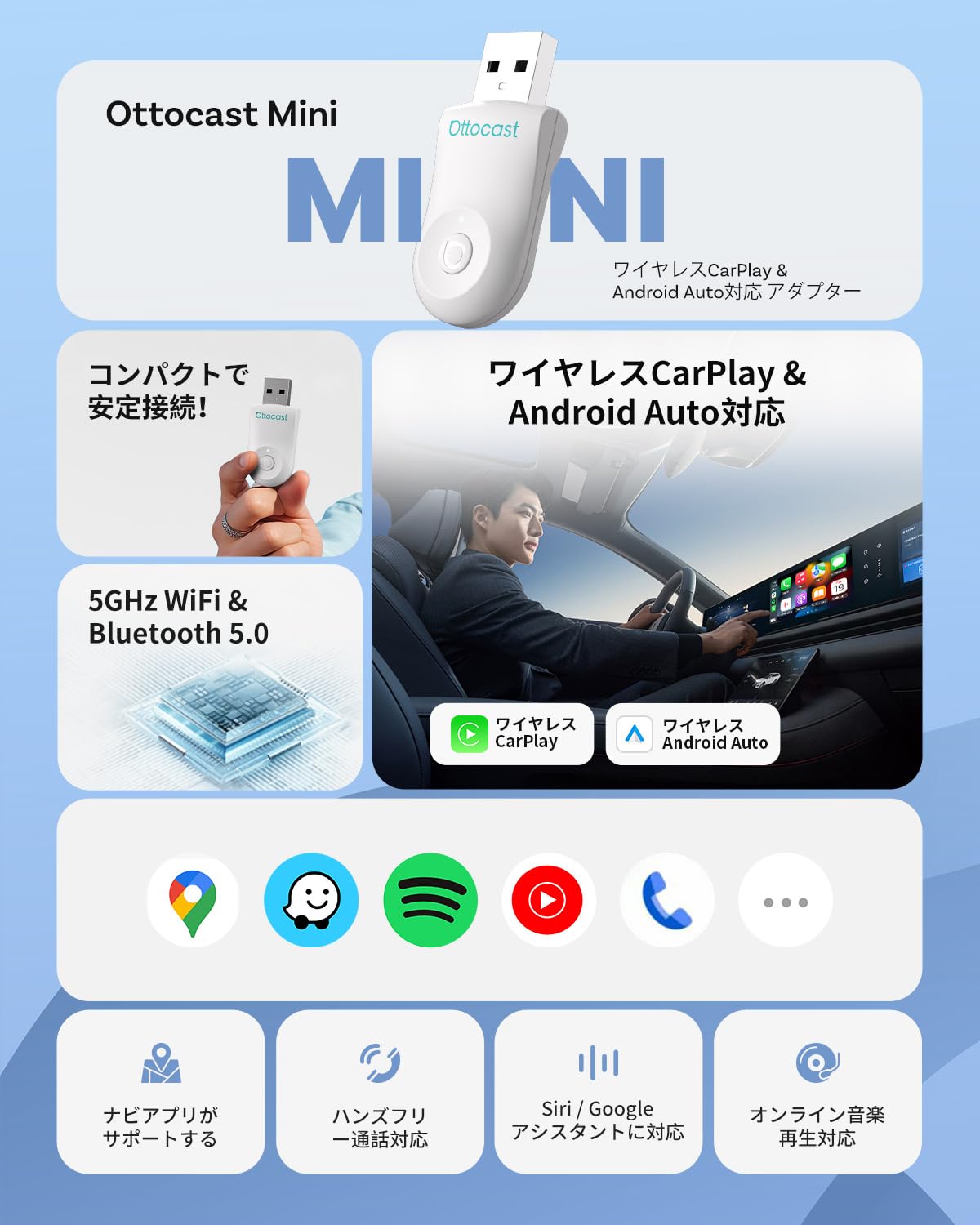 Amazon.co.jp: 【公式】OTTOCAST オットキャスト Mini ワイヤレス