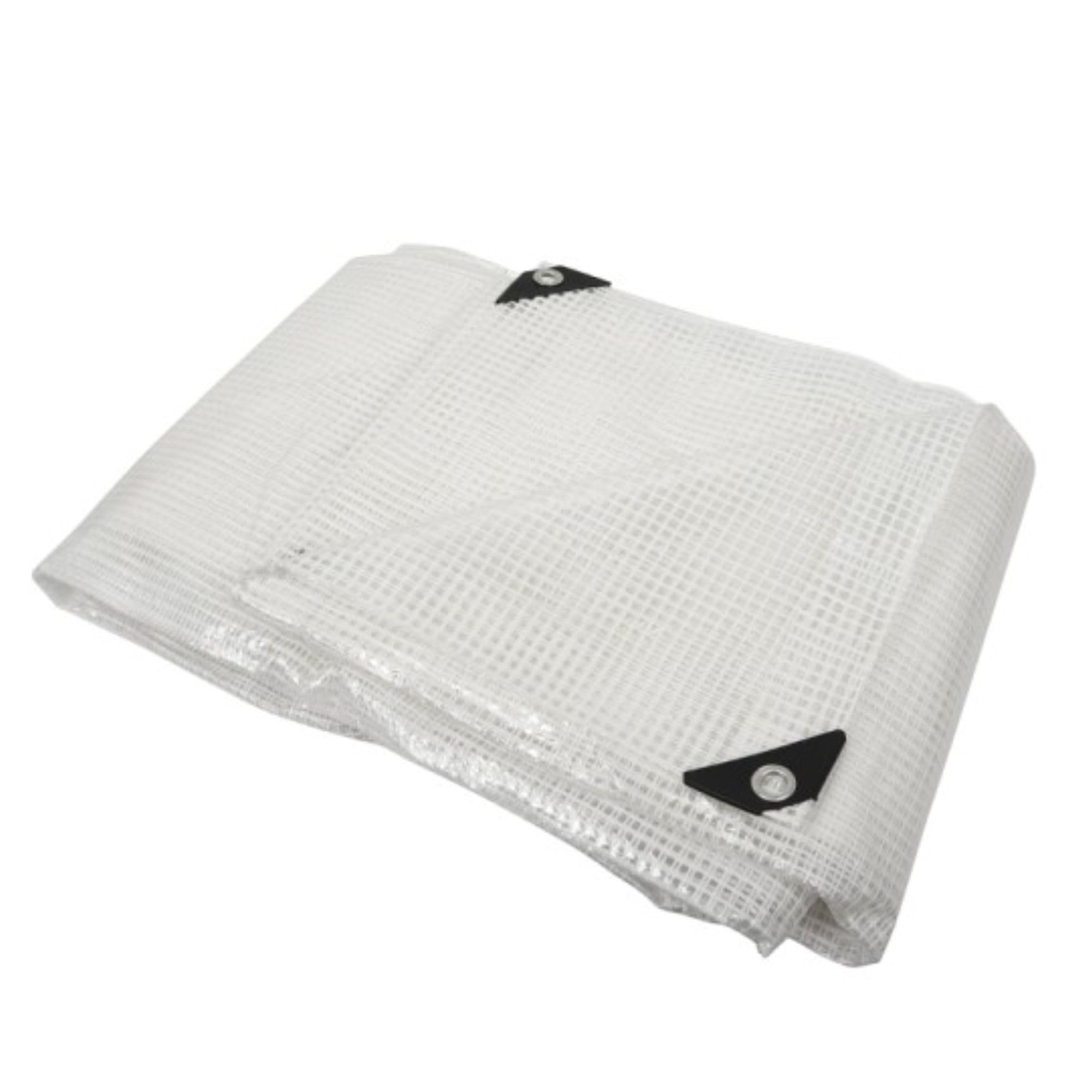 Home IT® Bâche Armée 6x10 m – 60 m² – 180 g/m² – Étanche, résistante au Vent et UV – Renforcée avec œillets Tous Les mètres – Transparent PE