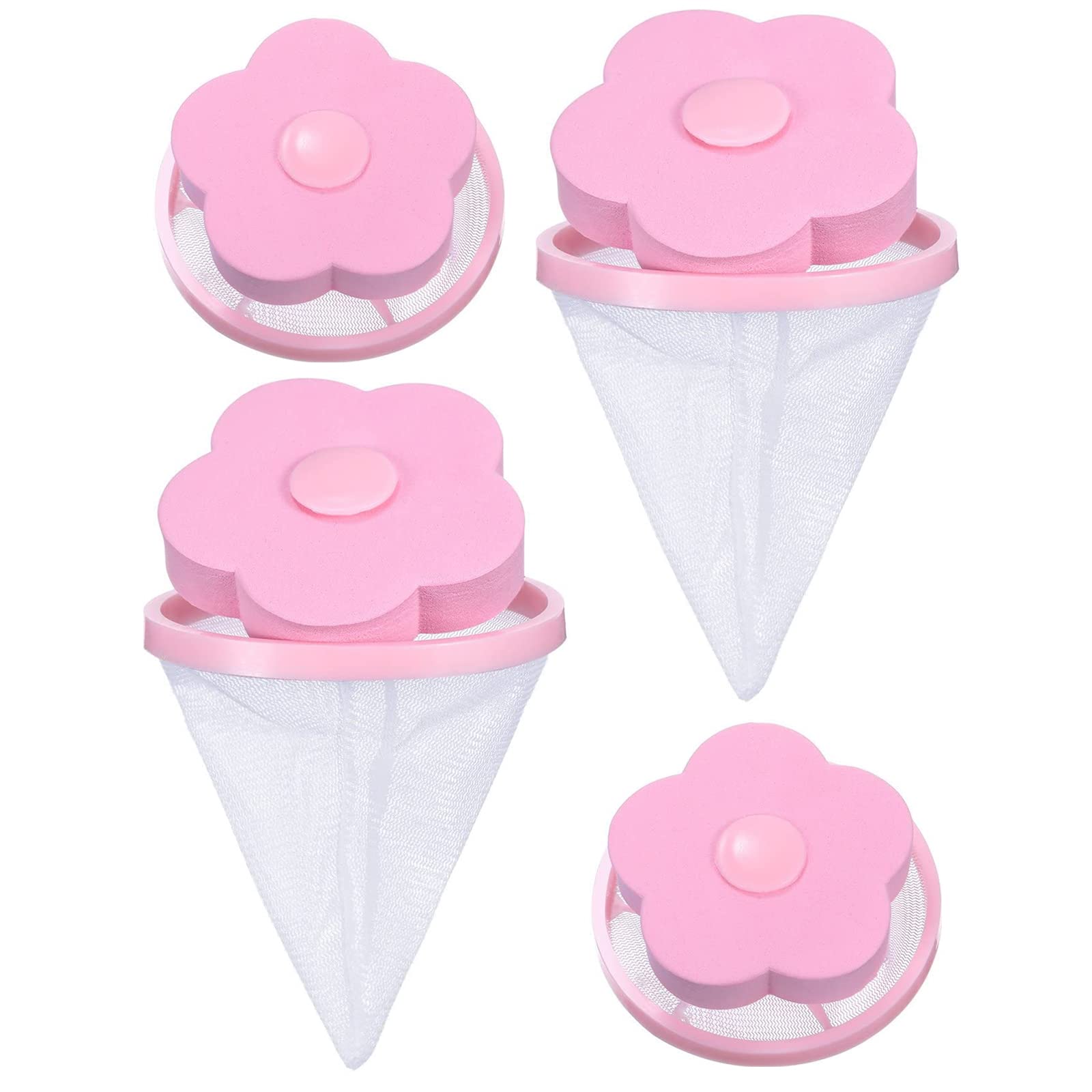 Photo 1 of 4-Piece Washing Machine lint Collector Reusable Household Washing Machine lint mesh Bag Hair Filter mesh Bag Washing Machine Floating Wool mesh Bag,Pet Hair Remover for Laundry