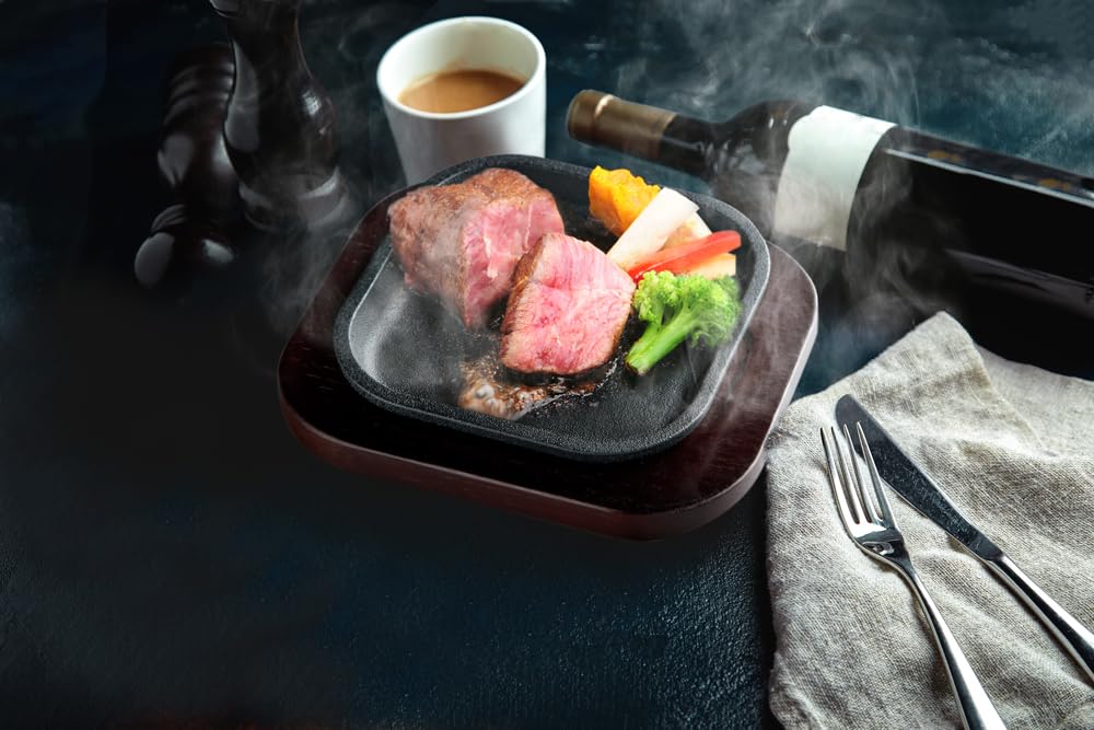 Amazon｜イシガキ産業 鉄鋳物 ステーキ皿 取っ手なし ブラック 約幅14