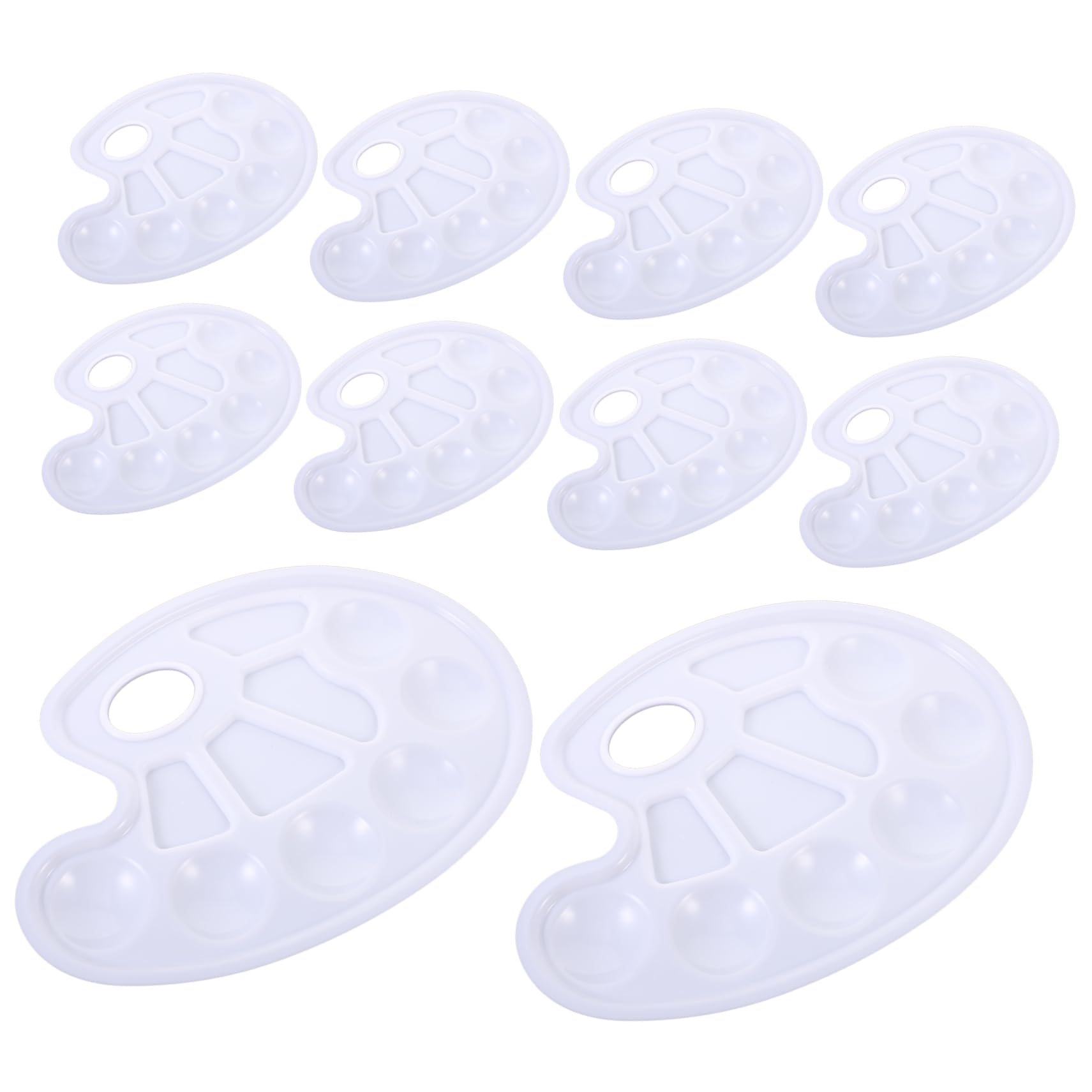 Tofficu 4 Sätze Bate Platte Nasse Palette Farbbecher Farbmischpalette Kunststoffpaletten Ölfarbenpalette Nasspalette Für Acrylmalerei Maltablett Plastik Weiß 10 Stück * 4