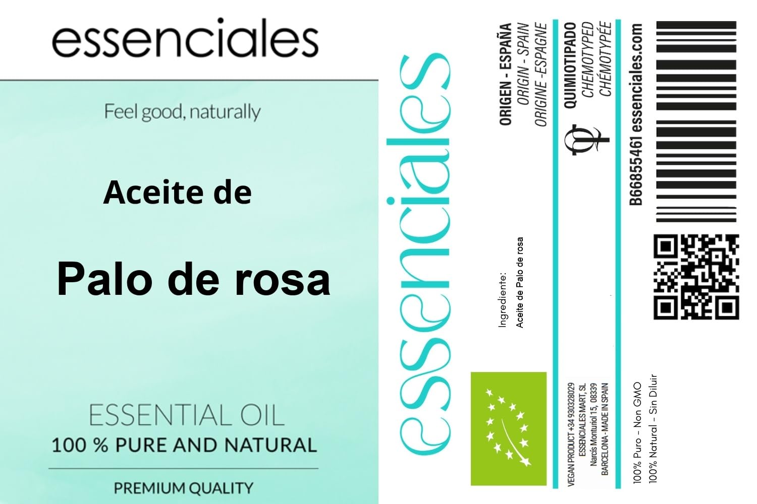 ESSENCIALES Olejek eteryczny z drzewa różanego 30 ml – 100% czysty i naturalny – aromat otoczkowy – idealny do dyfuzora, relaksu i aromaterapii