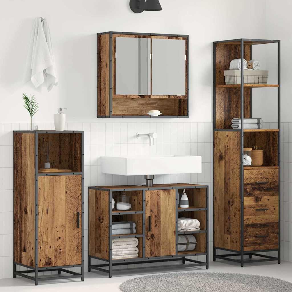 Muebles de baño de madera recuperada para crear un oasis de orden y relajación en casa