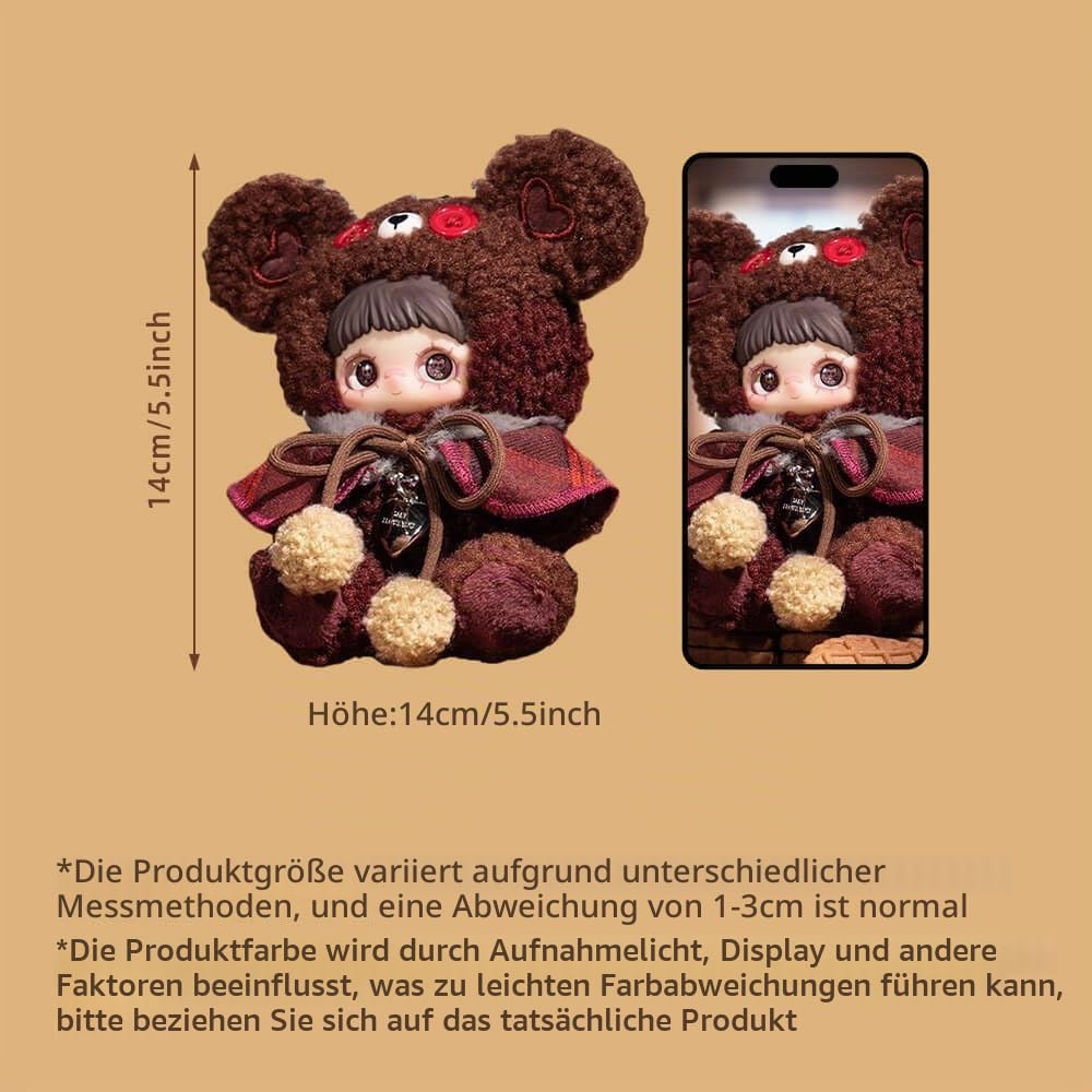 niannyyhouse Plüsch Puppe Blindbox, Maymei Cookie Series, 14 cm gefüllte Plüsch-Schlüsselanhänger, süße Sammlergeschenke (8 Stück)