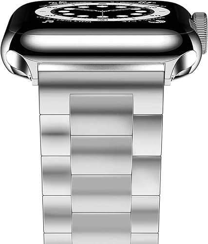 YGTIECS - Correa de acero inoxidable compatible con Apple Watch (1.496in, 1.575in, 1.654in, 1.732in, banda de acero inoxidable, para series 654321SE) YGTIECS - Correa de acero inoxidable compatible con Apple Watch (1.496in, 1.575in, 1.654in, 1.732in, banda de acero inoxidable, para series 654321SE)