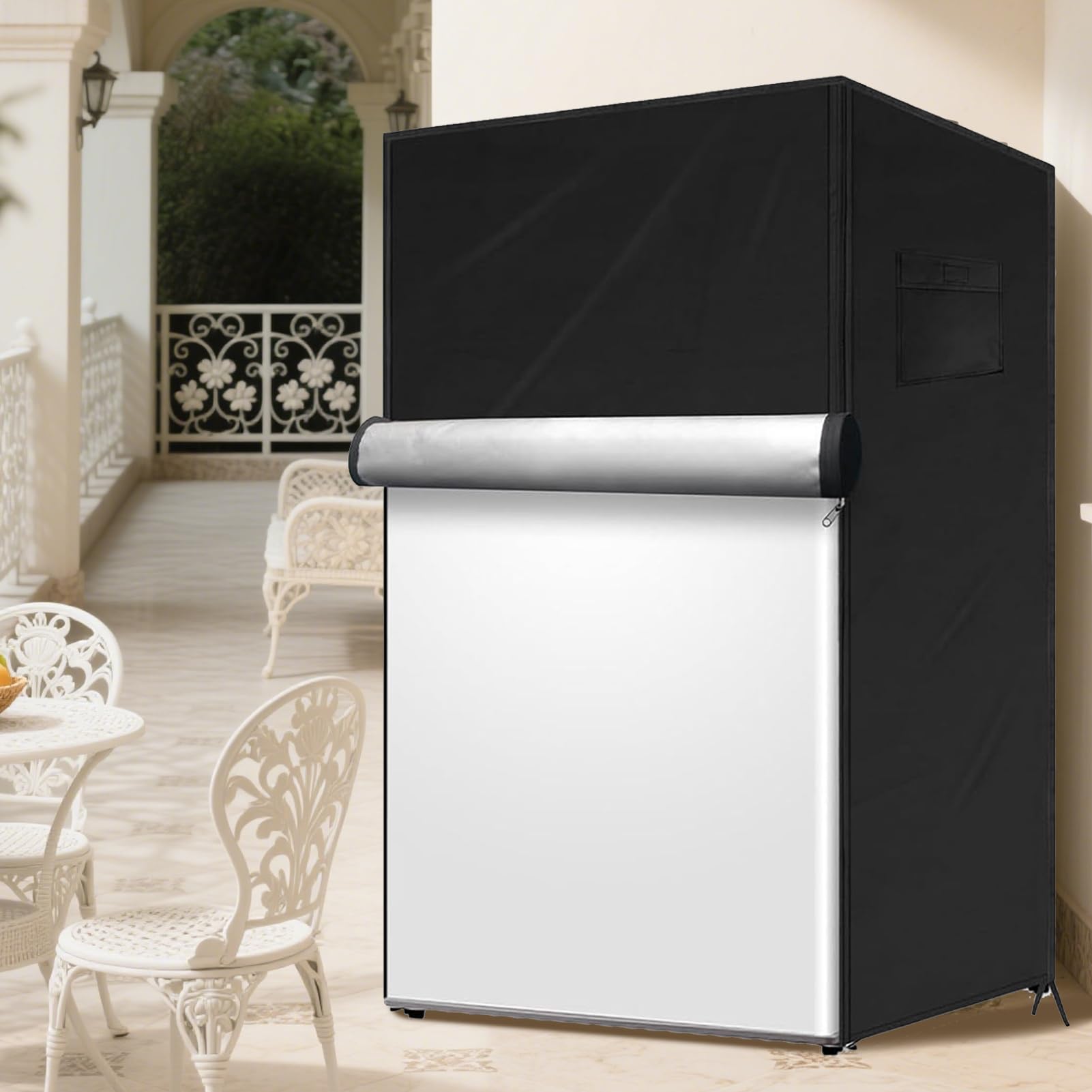 Outdoor Kühlschrank Abdeckung | Schutzabdeckung Für Kühlgeräte,UV Beständige Kühlschrank Hülle Mit Reißverschluss Für Küche Camping Picknick