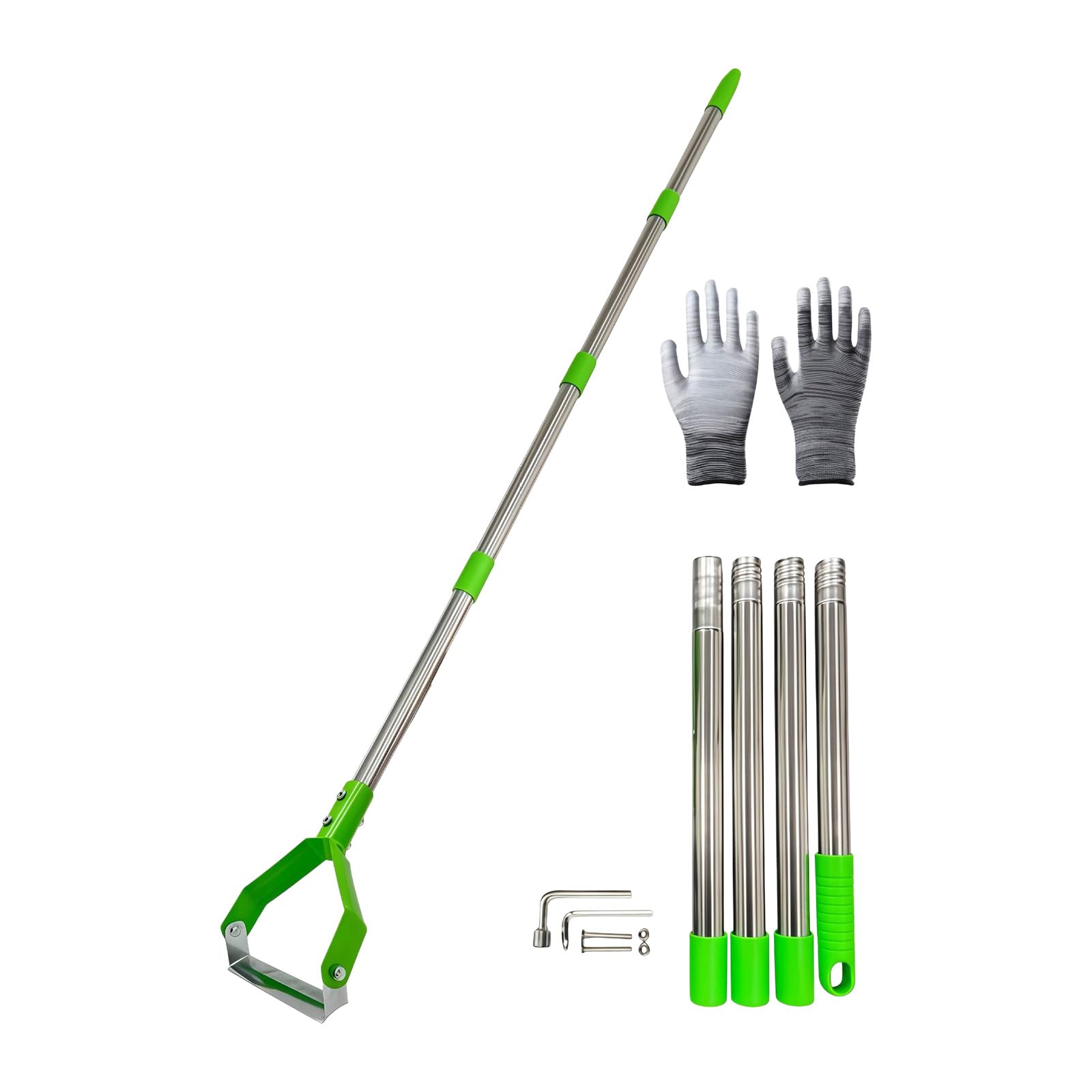 Stainless Steel Weeding Hoe with Ergonomic Handle Scuffle Hoe for Efficient Garden Grass Removal and Soil Cultivation Stainless Steel