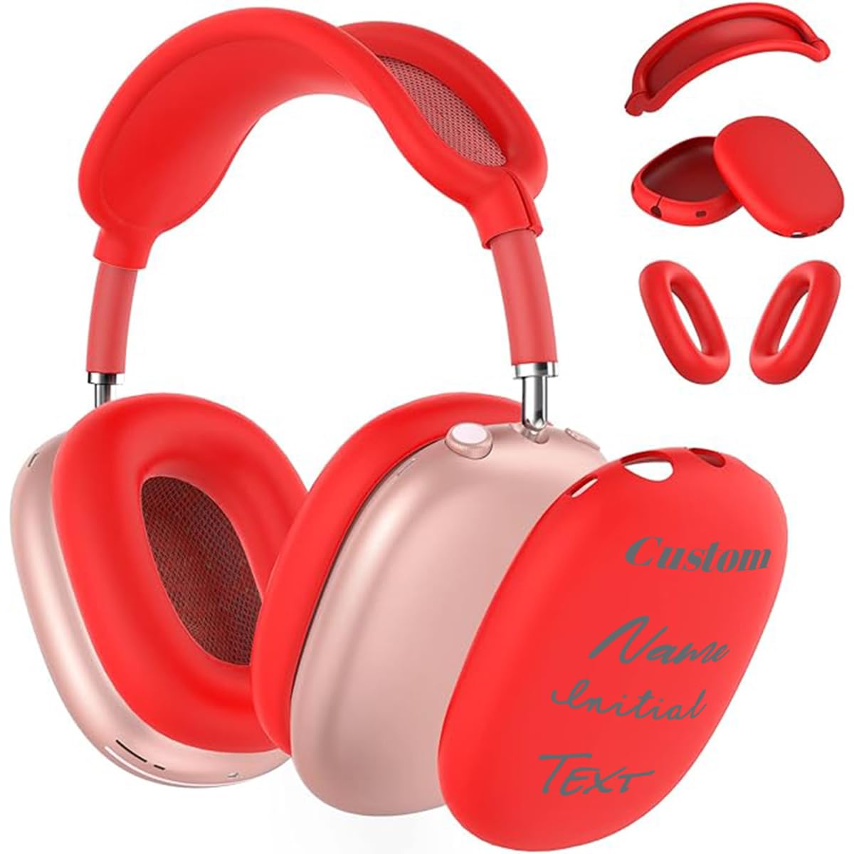 Amazon.com: Custom Silicone Case for AirPods Max with Name Initial