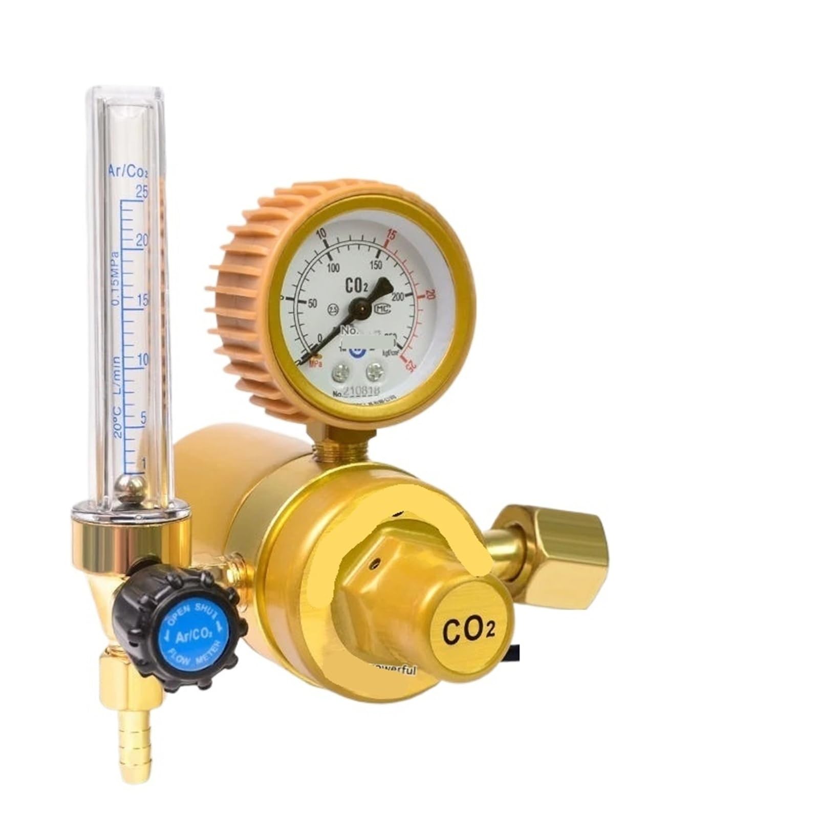 Vmvud Co2 Carbon Dioxide Table Pressure Reducing Valve 36V110v/220V Pressure Reducer Electric Heating C02 Table